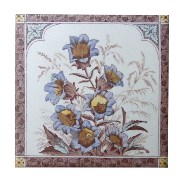 Azulejo De Cerâmica Antiguidade Transferware da reprodução VT0027 (Frente)