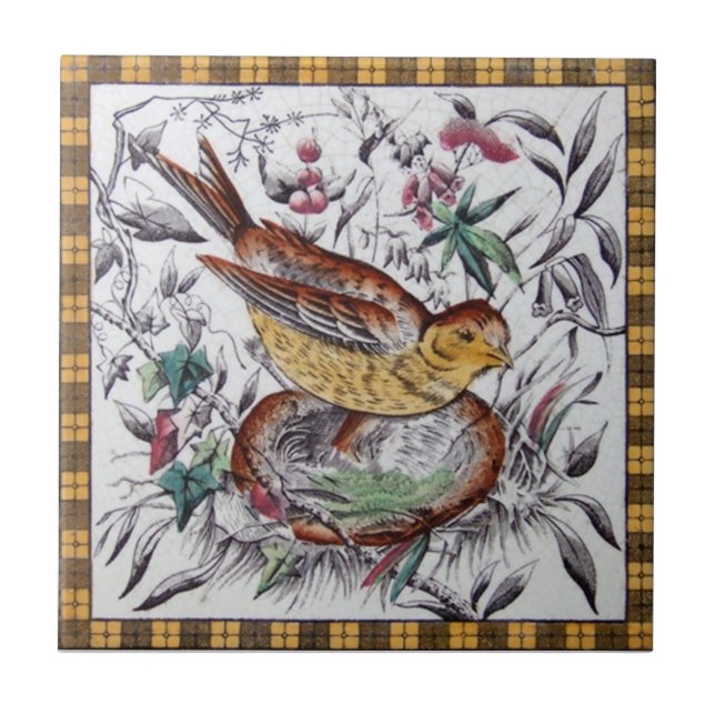 Azulejo De Cerâmica Antiguidade Transferware da reprodução VT0030 (Frente)