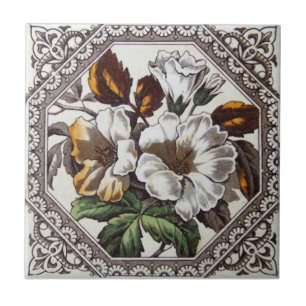 Azulejo De Cerâmica Antiguidade Transferware da reprodução VT0036