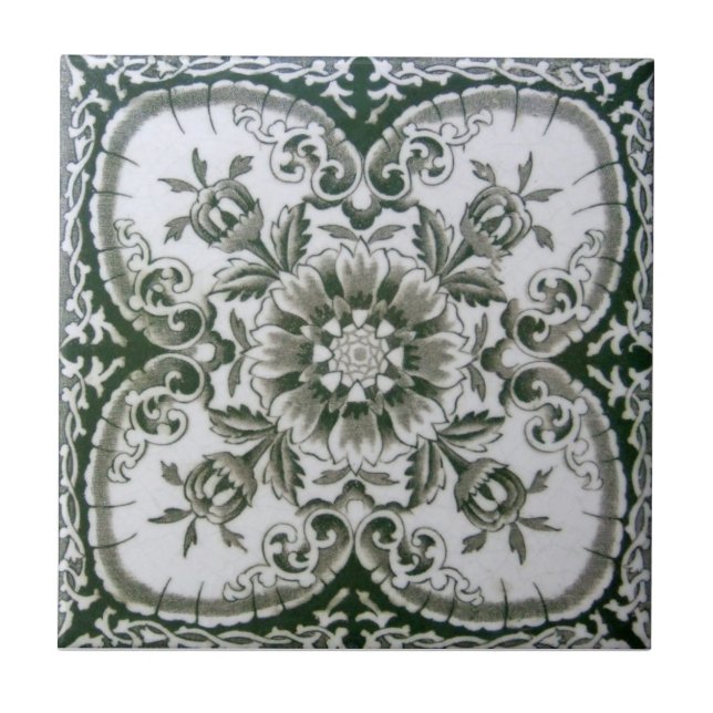 Azulejo De Cerâmica Antiguidade Transferware da reprodução VT0047 (Frente)