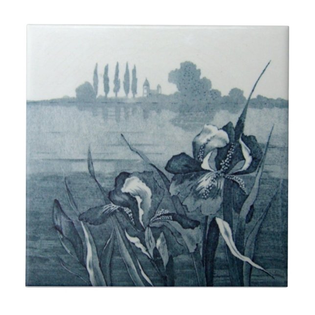 Azulejo De Cerâmica Antiguidade Transferware da reprodução VT0065 (Frente)