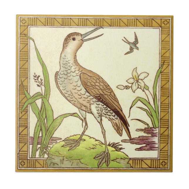 Azulejo De Cerâmica Antiguidade Transferware da reprodução VT0069 (Frente)