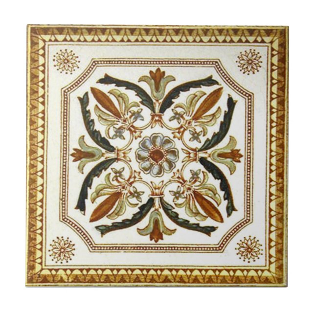 Azulejo De Cerâmica Antiguidade Transferware da reprodução VT0071 (Frente)