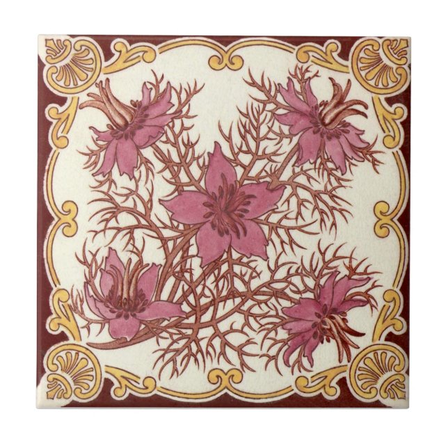 Azulejo De Cerâmica Antiguidade Transferware da reprodução VT0072 (Frente)