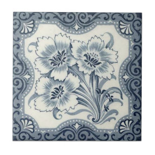 Azulejo De Cerâmica Antiguidade Transferware da reprodução VT0079
