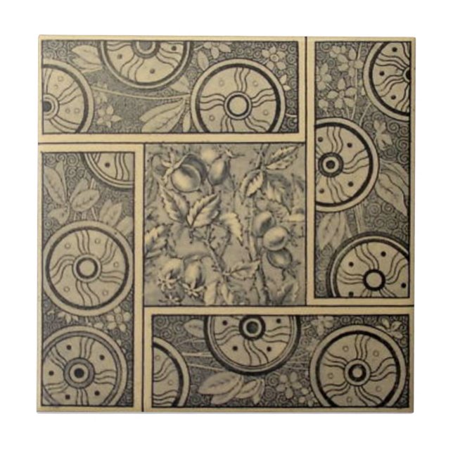 Azulejo De Cerâmica Antiguidade Transferware da reprodução VT0083 (Frente)