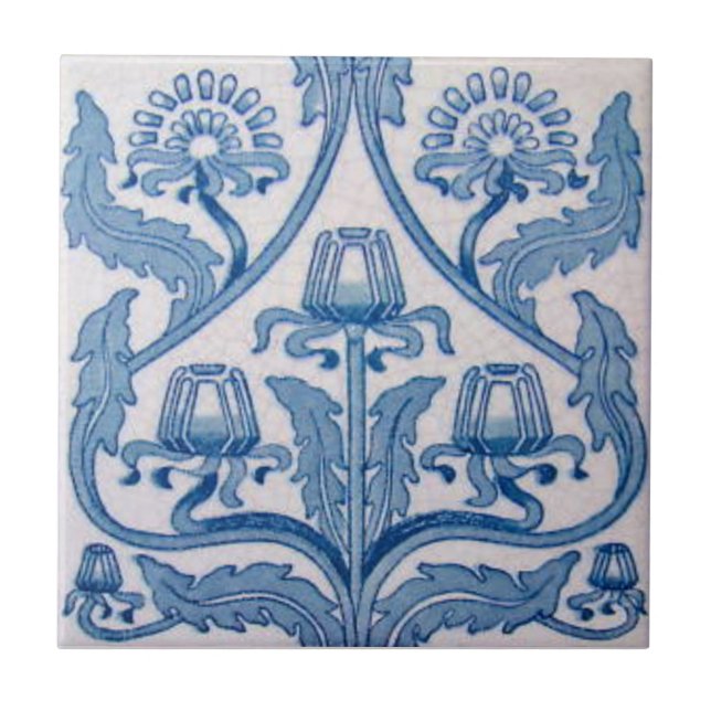 Azulejo De Cerâmica Antiguidade Transferware da reprodução VT0087 (Frente)