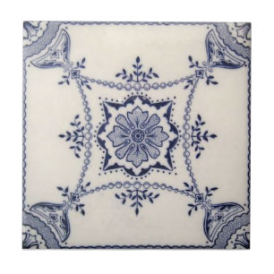Azulejo De Cerâmica Antiguidade Transferware da reprodução VT0096