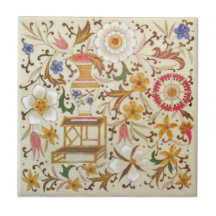 Azulejo De Cerâmica Antiguidade Transferware da reprodução VT0105