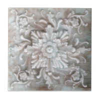 Antiquado Trent Floral Repro Faux Alivio Majolica