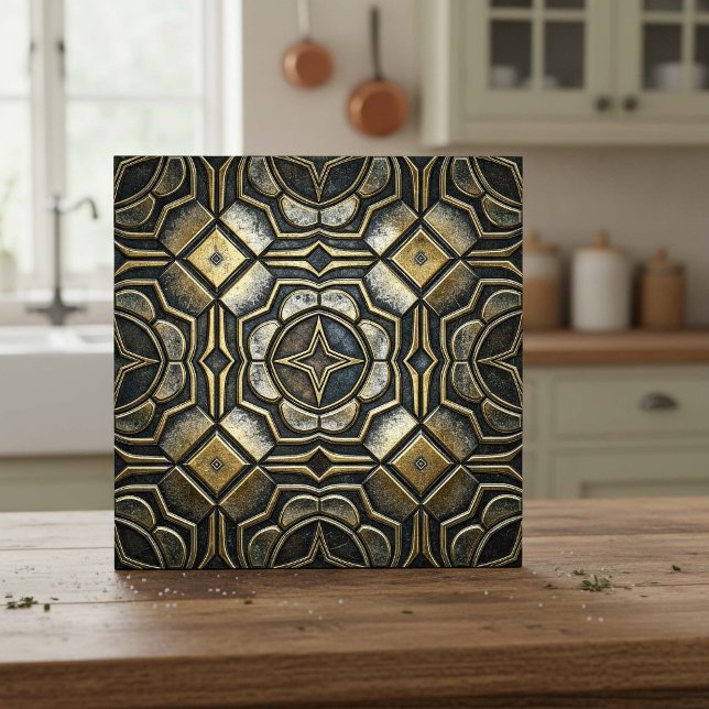 Azulejo De Cerâmica Antique Iron Industrial Geometric #10 ID1227 (Criador carregado)