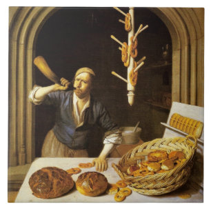 AZULEJO DE CERÂMICA  ANTIQUE OVEN BAKER, COMPRO DE PÃO DE BAKERY