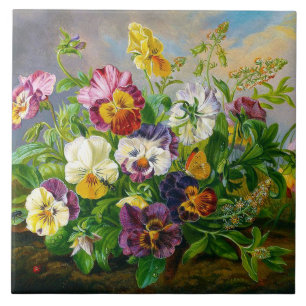 Azulejo De Cerâmica Anton Mollis VintagePansy
