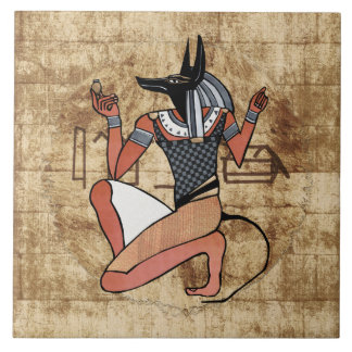 Azulejo De Cerâmica Anubis O Egípcio Guardião