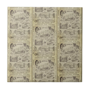 Azulejo De Cerâmica Anúncio de Jornal Antigo para Cozinha 
