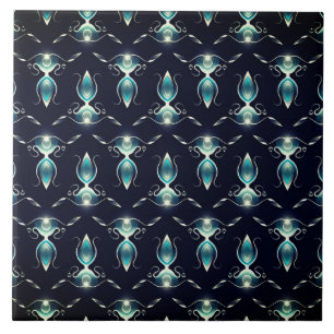 Azulejo De Cerâmica Aparência clássica de gemas azuis com luz brilhant