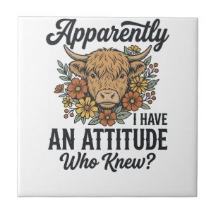 Azulejo De Cerâmica Aparentemente Eu Tenho uma Camisa de Vaca das Terr