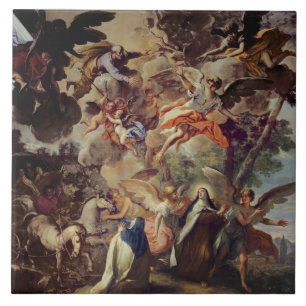 Azulejo De Cerâmica Aparição de St Joseph a St Theresa