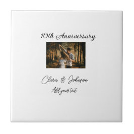 Azulejo De Cerâmica Apelido de casamento Aniversário adicionar nome an