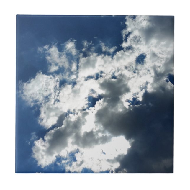 Azulejo De Cerâmica Apenas nuvens (Frente)