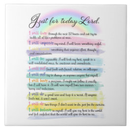 Azulejo De Cerâmica Apenas por hoje, Senhor