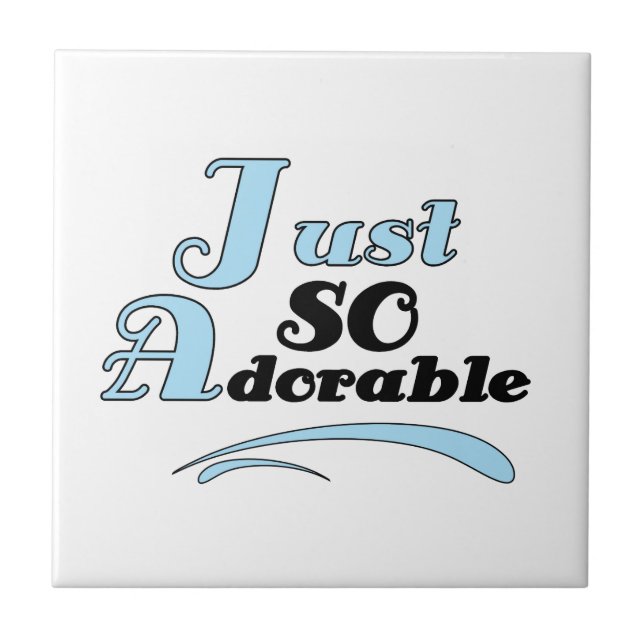 Azulejo De Cerâmica Apenas tão adorável (Frente)