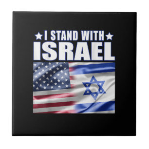 Azulejo De Cerâmica Apoie Israel Eu Estou com Israel