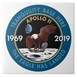 Azulejo De Cerâmica Apollo 11 50º aniversário Missão Patch Insignia