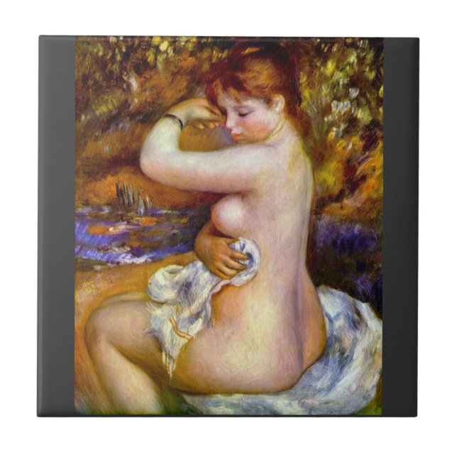 Azulejo De Cerâmica Após o banho por Pierre Renoir (Frente)