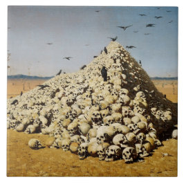 Azulejo De Cerâmica Apoteose da Guerra (morte e destruição) (crânios)