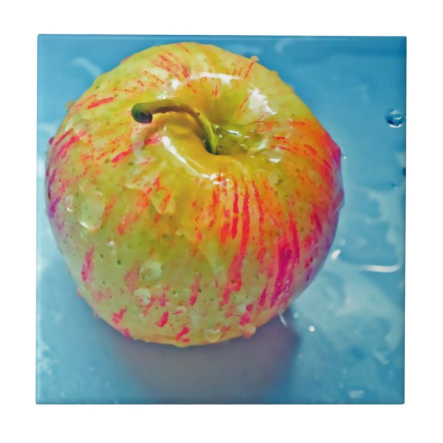 Azulejo De Cerâmica Apple de incandescência (Frente)