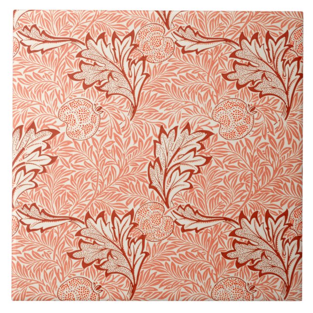 Azulejo De Cerâmica Apple Pattern (por William Morris) (Frente)