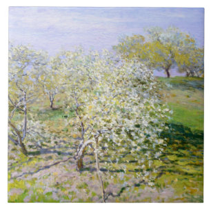 Azulejo De Cerâmica Apple Trees in Bloom (por Claude Monet)