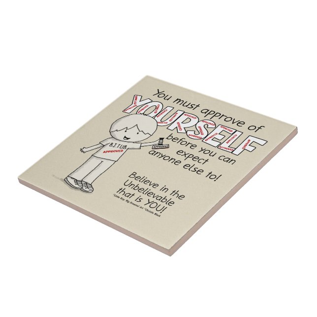 Azulejo De Cerâmica Aprovar você mesmo (Lateral)