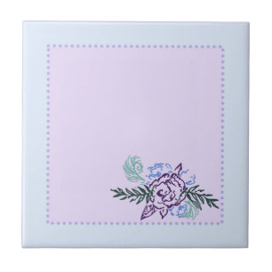 Azulejo De Cerâmica Aqua Rosa Decorative