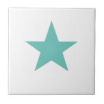 Azulejo De Cerâmica Aqua Star<br><div class="desc">Azulejo Aqua Star Cerâmica. Estrelas estão sempre na moda!</div>