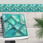 Azulejo De Cerâmica Aquamarina - colagem de células<br><div class="desc">Aquamarina - colagem de células</div>