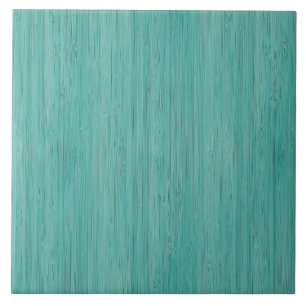 Azulejo De Cerâmica Aquamarine Bamboo - Aparência de Grãos de Madeir
