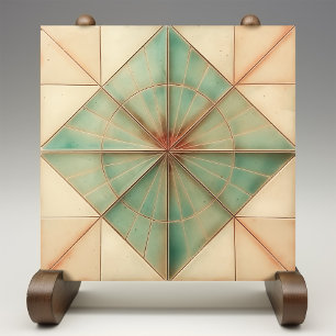 Azulejo De Cerâmica Aquamarine Starburst Terroso Cobre