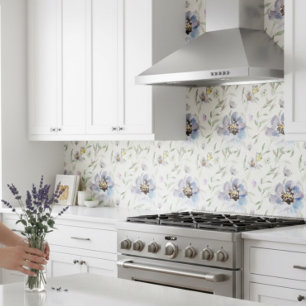 Azulejo De Cerâmica Aquarela Floral Botânica Decorativa Cottagecore