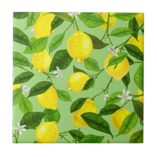 Azulejo De Cerâmica Aquarela Limão 3