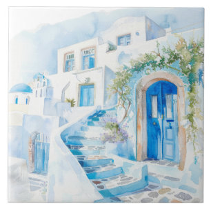 Azulejo De Cerâmica Aquarela Mediterrâneo