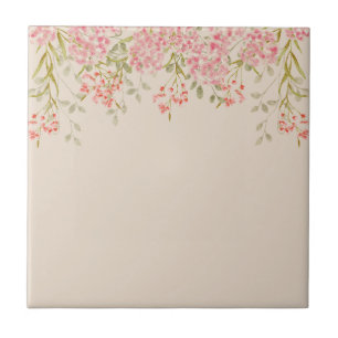 Azulejo De Cerâmica Aquarela moderna colorida Flores & personalizar