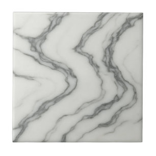 Azulejo De Cerâmica Arabescato Flow – Mármore Branco Elegante com Ondu