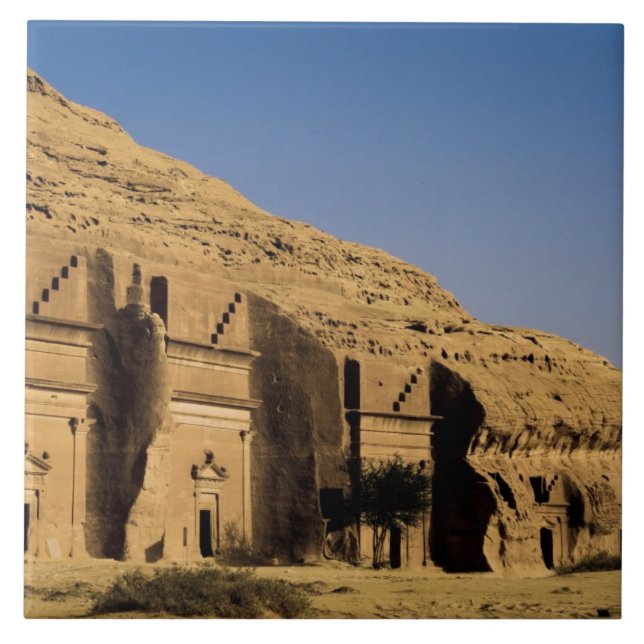 Azulejo De Cerâmica Arábia Saudita, local de Madain Saleh, 2 antigos (Frente)
