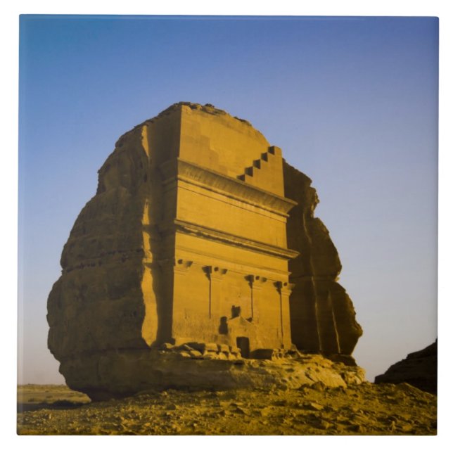 Azulejo De Cerâmica Arábia Saudita, local de Madain Saleh, 4 antigos (Frente)