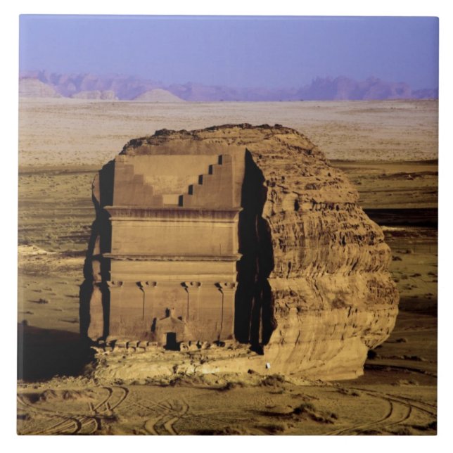 Azulejo De Cerâmica Arábia Saudita, local de Madain Saleh, antigo (Frente)