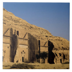 Azulejo De Cerâmica Arábia Saudita, local de Madain Saleh, antigo 2