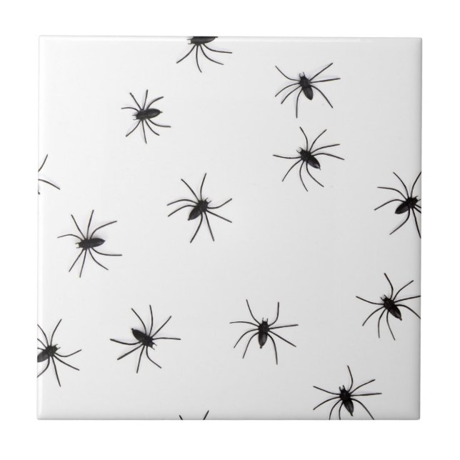 Azulejo De Cerâmica Aracnofobia (Aranhas) (Insetos Crawly Assustadores (Frente)