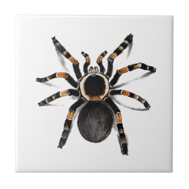 Azulejo De Cerâmica Aranha unida vermelho do Tarantula (Frente)